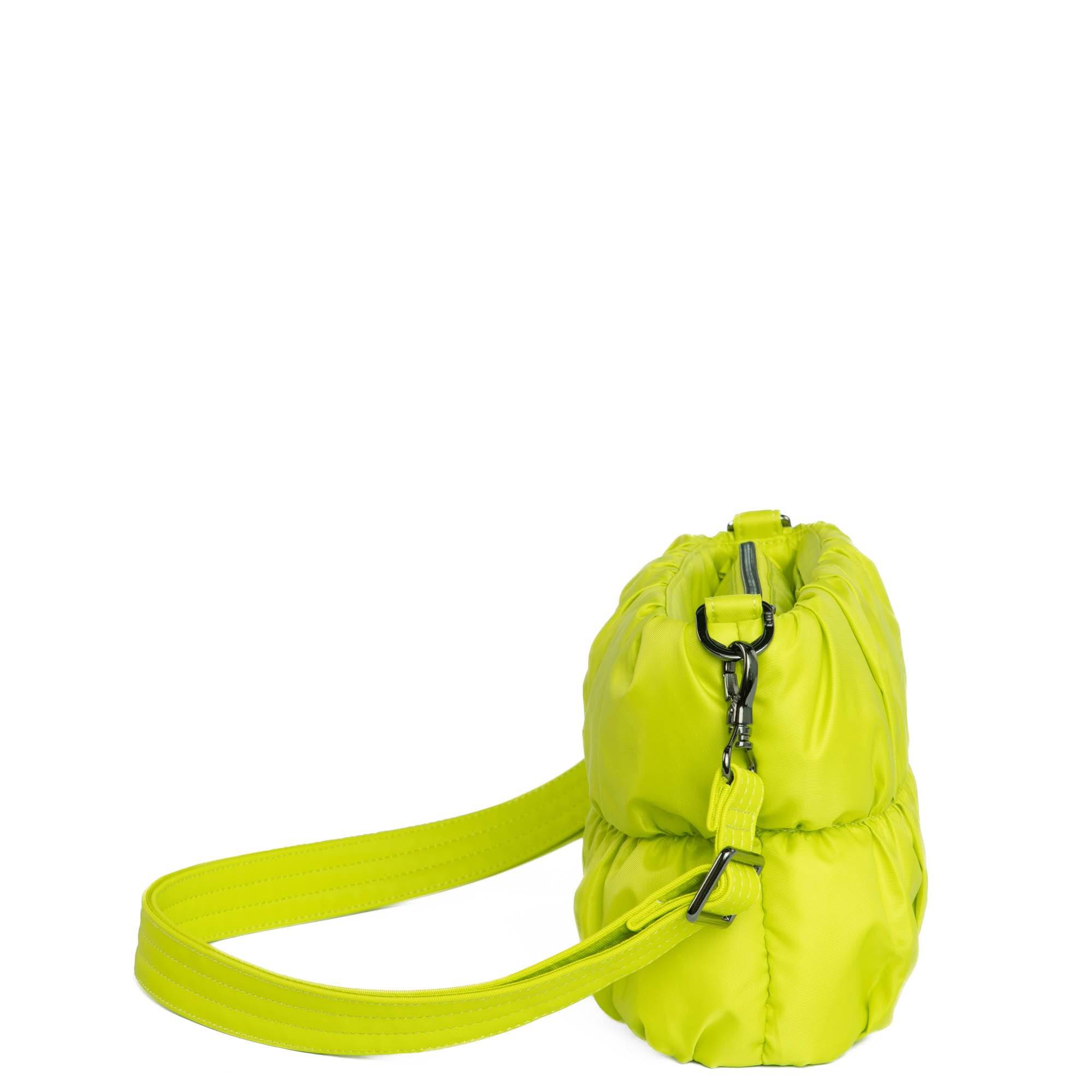 Flounce Ruched Crossbody Bag - LEMON LIME - Flounce_LemonLime_03